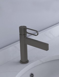 Grifo titanio con aireador cascada para lavabo modelo Dior de GME 2