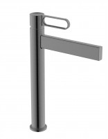 Grifo titanio con aireador cascada para lavabo alto modelo Dior de GME