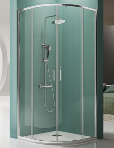 Mampara semicircular de ducha modelo Prisma de Kassandra