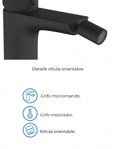 Grifo negro clásico para bidé modelo Cassio de GME 2