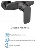 Grifo titanio clásico  para ducha modelo Cassio de GME especificaciones
