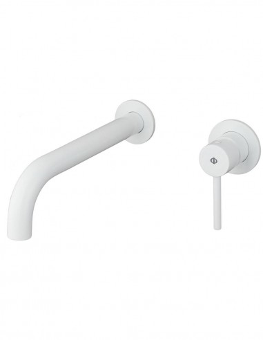 Grifo empotrable acabado en blanco para lavabo modelo Sirio de GME