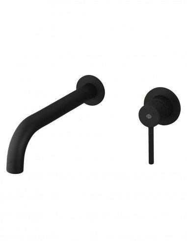 Grifo empotrable acabado en negro para lavabo modelo Sirio de GME