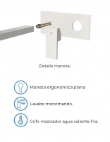 Grifo empotrado lavabo negro o blanco - Orion de GME