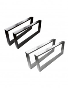 Juego de 2 patas de aluminio cromo brillo o negras mate - muebles Sanchís