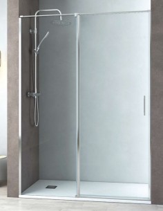 Mampara frontal abatible y fijo modelo Denis cromo