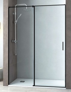 Mampara frontal negra abatible y fijo modelo Denis