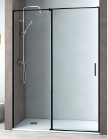 Mampara frontal negra abatible y fijo modelo Denis