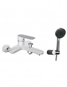 Grifo blanco/cromado clásico para bañera - Cassio de GME 2