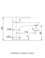 Croquis de Grifo blanco/cromado clásico para lavabo - Cassio de GME