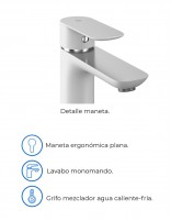 Datos de Grifo blanco/cromado clásico para lavabo - Cassio de GME