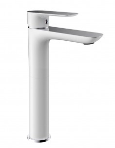 Grifo blanco/cromado clásico para lavabo alto - Cassio de GME