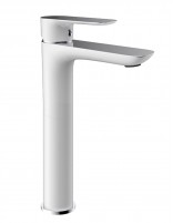 Grifo blanco/cromado clásico para lavabo alto - Cassio de GME