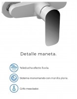 Grifo blanco/cromado clásico para ducha - Cassio de GME