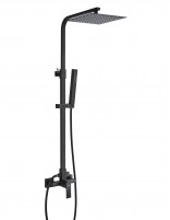 Columna de ducha cuadrada negra modelo Luxor de Aquassent