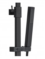 Columna de ducha cuadrada negra teleducha