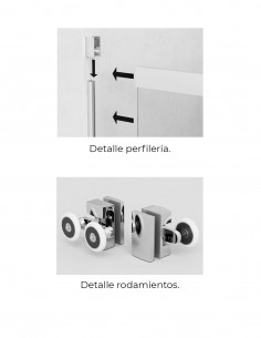 Mampara antical modelo 9002 frontal corredera 1+1 de Hispabaño 2