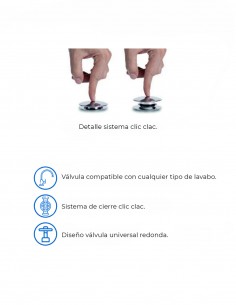 Válvula clic clac oro titanio cepillado de Aquassent 2