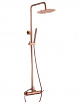 Columna de ducha monomando oro rosa modelo LIKE de Aquassent
