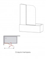 Mampara una hoja + fijo croquis