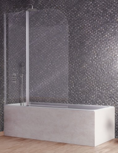 Mampara una hoja + fijo modelo Rita cromo de Kassandra