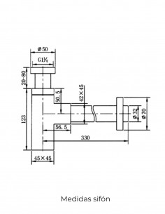 Sifón lavabo níquel - de GME 2