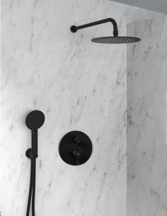 Ducha empotrada monomando negro modelo Sirio de GME