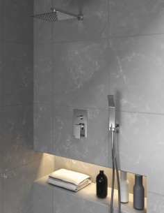 Kit ducha empotrada monomando cromo modelo Orion GME