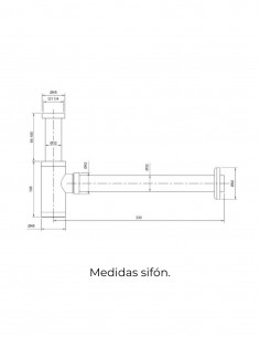 Sifón lavabo acero inox - Delux de Aquassent 2