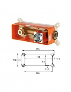 Grifo lavabo empotrado negro modelo KENIA de Aquassent 2