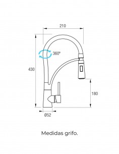 Grifo cocina extraíble / flexible modelo NESSY de Aquassent 2
