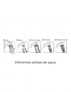 Rociador teleducha negro modelo Sayro Aquassent 2