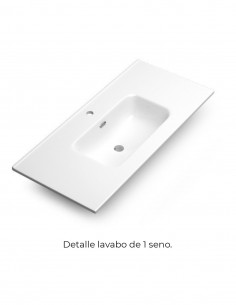 Mueble de baño 120 cm. 1 seno roble natural 2