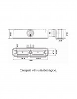 Válvula/desagüe para modelo COVEN croquis