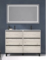 Mueble lavabo doble seno 6 cajones modelo VERSO