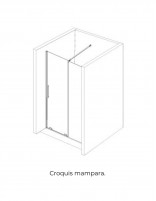 Mampara de ducha con perfil inferior croquis