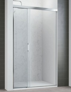 Mampara ducha fijo y correderas modelo MIÑO cromo de Bathplus 2