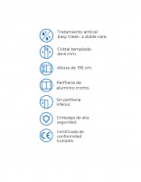 Mampara ducha fijo y correderas datos