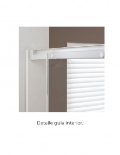 Mampara ducha fijo y correderas + lateral fijo blanca modelo Miño de Bathplus 2