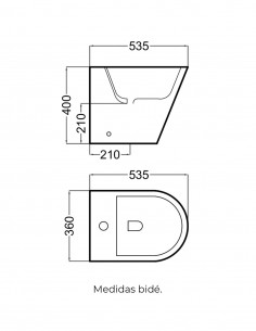 Bidet cerámica negro mate modelo Green de Batphlus 2