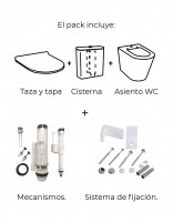 Inodoro tanque bajo pack