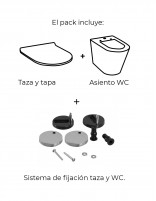 WC colgado pared pack