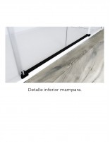 Mampara ducha acero negra detalle inferior