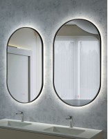 Espejo negro ovalado modelo Tokyo de Led Imex