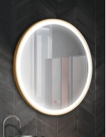 Espejo dorado redondo PARÍS de LED Imex