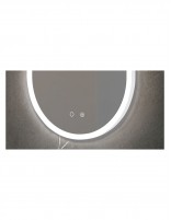 Espejo ovalado marco iluminado detalle