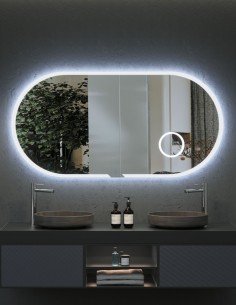 Espejo marco iluminado ovalado modelo Indiana de Led Imex