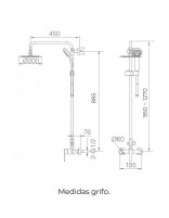 Columna ducha Imex croquis modelo ROMA
