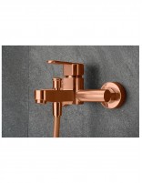 Grifo para bañera y ducha oro rosa detalle
