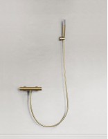 Kit grifería ducha oro termostática modelo Monza de Imex